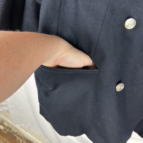 Vintage Liz Claiborne Collection  Double Breasted Black Wool Blazer 10 - Picture 6 of 9